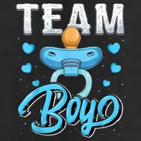 Gender Reveal Party Team Boy Baby Shower Matching Family Set 7 Panel Mesh Trucker Snapback Hat