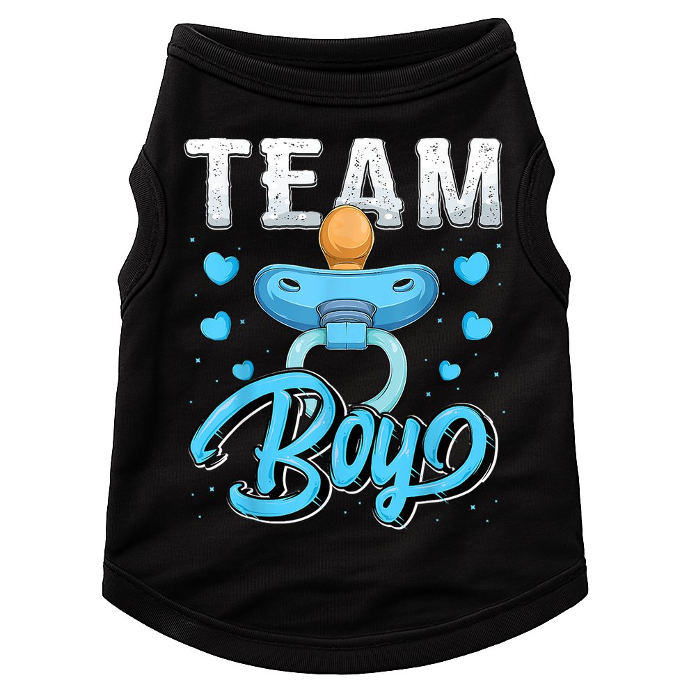 Gender Reveal Party Team Boy Baby Shower Matching Family Set Doggie Tank