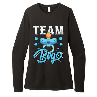 Gender Reveal Party Team Boy Baby Shower Matching Family Set Womens CVC Long Sleeve Shirt