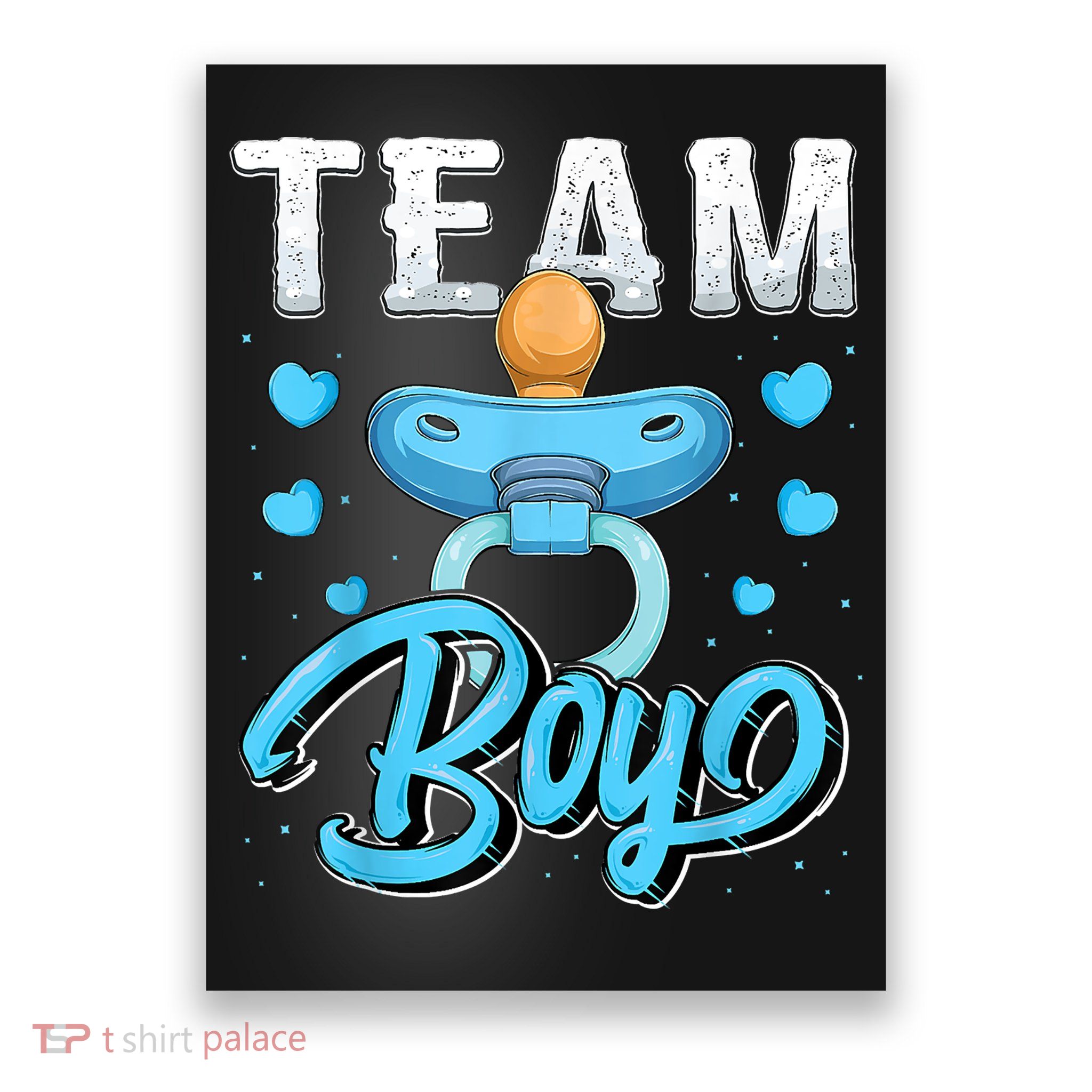 Gender Reveal Party Team Boy Baby Shower Matching Family Set Poster