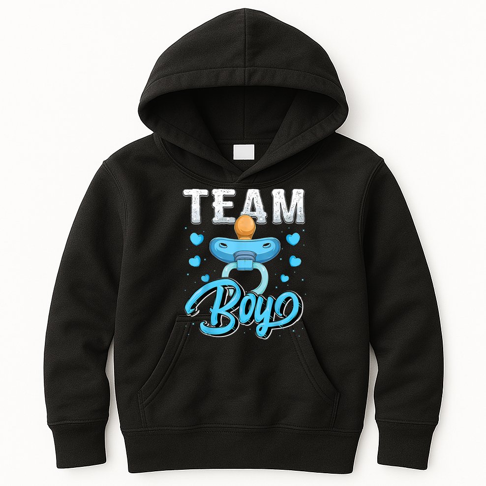 Gender Reveal Party Team Boy Baby Shower Matching Family Set Kids Hoodie