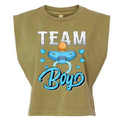 Gender Reveal Party Team Boy Baby Shower Matching Family Set Garment-Dyed Women's Muscle Tee