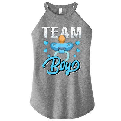 Gender Reveal Party Team Boy Baby Shower Matching Family Set Women’s Perfect Tri Rocker Tank