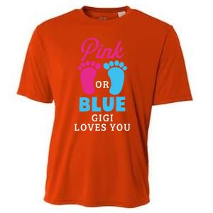 Gender Reveal Pink Or Blue Gigi Loves You Gift Cooling Performance Crew T-Shirt