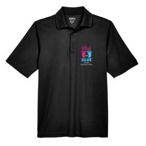 Gender Reveal Pink Or Blue Gigi Loves You Gift Men's Origin Performance Pique Polo