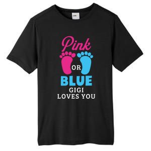 Gender Reveal Pink Or Blue Gigi Loves You Gift Tall Fusion ChromaSoft Performance T-Shirt