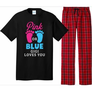 Gender Reveal Pink Or Blue Gigi Loves You Gift Pajama Set