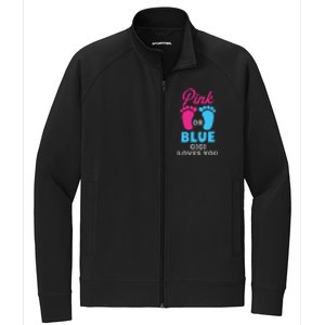 Gender Reveal Pink Or Blue Gigi Loves You Gift Stretch Full-Zip Cadet Jacket