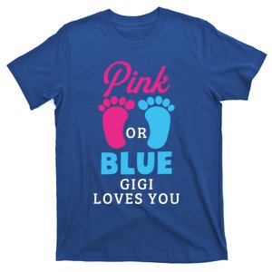 Gender Reveal Pink Or Blue Gigi Loves You Gift T-Shirt