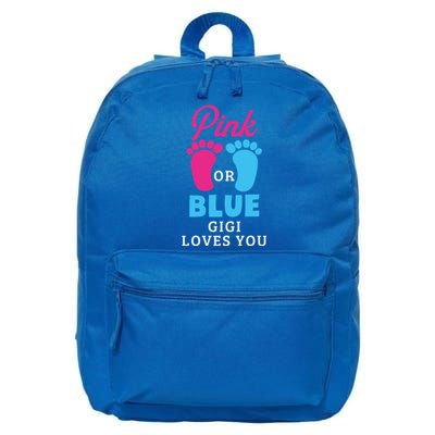 Gender Reveal Pink Or Blue Gigi Loves You Gift 16 in Basic Backpack