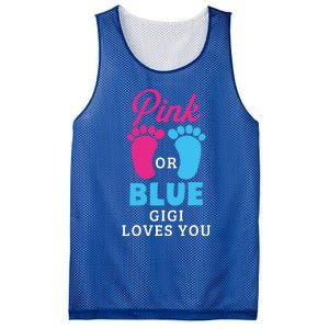 Gender Reveal Pink Or Blue Gigi Loves You Gift Mesh Reversible Basketball Jersey Tank