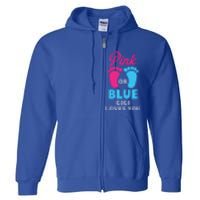 Gender Reveal Pink Or Blue Gigi Loves You Gift Full Zip Hoodie