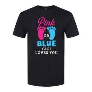 Gender Reveal Pink Or Blue Gigi Loves You Gift Softstyle CVC T-Shirt