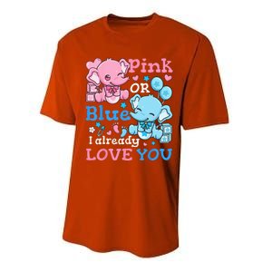 Gender Reveal Pink Or Blue Performance Sprint T-Shirt