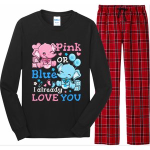 Gender Reveal Pink Or Blue Long Sleeve Pajama Set