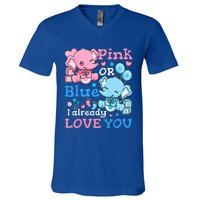 Gender Reveal Pink Or Blue V-Neck T-Shirt