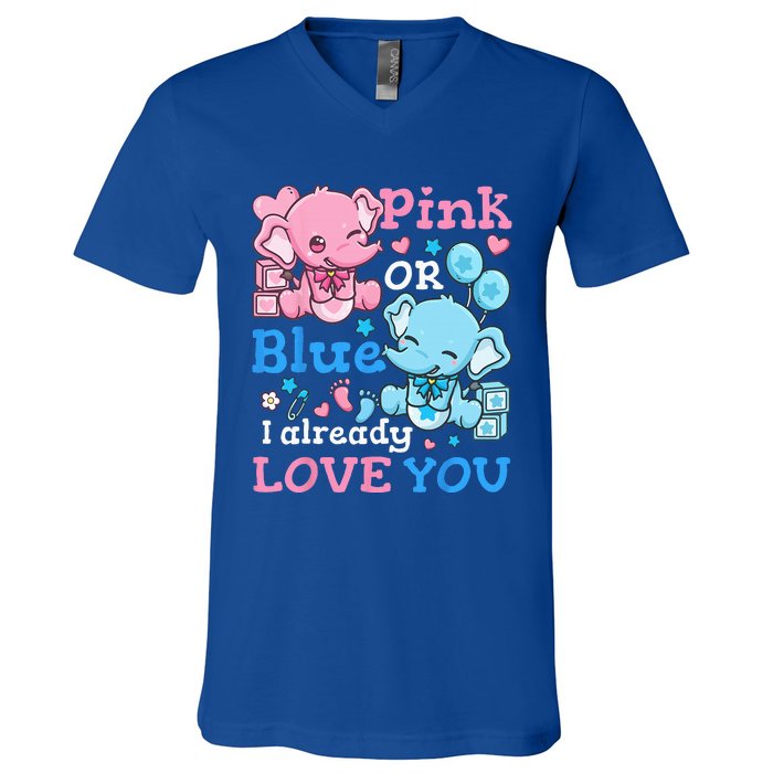 Gender Reveal Pink Or Blue V-Neck T-Shirt