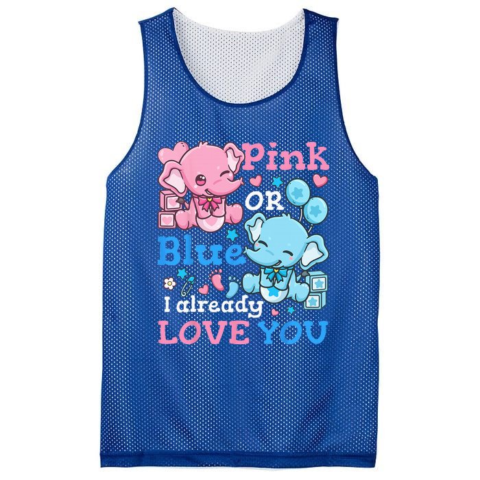 Gender Reveal Pink Or Blue Mesh Reversible Basketball Jersey Tank