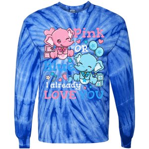 Gender Reveal Pink Or Blue Tie-Dye Long Sleeve Shirt