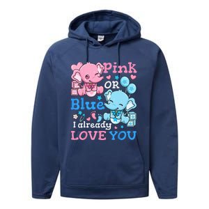 Gender Reveal Pink Or Blue Performance Fleece Hoodie