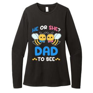 Gender Reveal Party He Or She Dad To Bee Expecting Fathers Womens CVC Long Sleeve Shirt