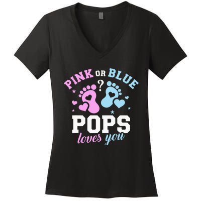 Gender reveal pops Women's V-Neck T-Shirt