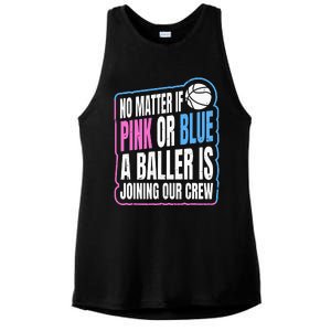 Gender Reveal Party Quote For A Basketball Player Ladies PosiCharge Tri-Blend Wicking Tank