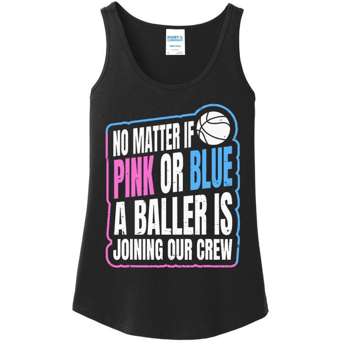 Gender Reveal Party Quote For A Basketball Player Ladies Essential Tank