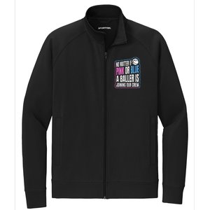 Gender Reveal Party Quote For A Basketball Player Stretch Full-Zip Cadet Jacket