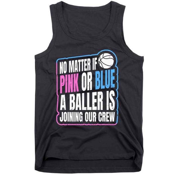 Gender Reveal Party Quote For A Basketball Player Tank Top