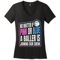 Gender Reveal Party Quote For A Basketball Player Women's V-Neck T-Shirt