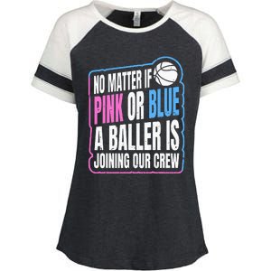 Gender Reveal Party Quote For A Basketball Player Enza Ladies Jersey Colorblock Tee