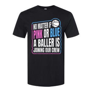 Gender Reveal Party Quote For A Basketball Player Softstyle CVC T-Shirt