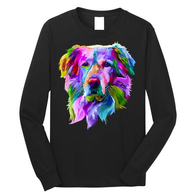 Golden Retriever Pop Art Portrait For Dog Owners Long Sleeve Shirt