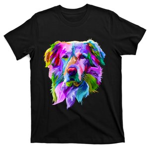 Golden Retriever Pop Art Portrait For Dog Owners T-Shirt