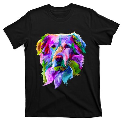 Golden Retriever Pop Art Portrait For Dog Owners T-Shirt