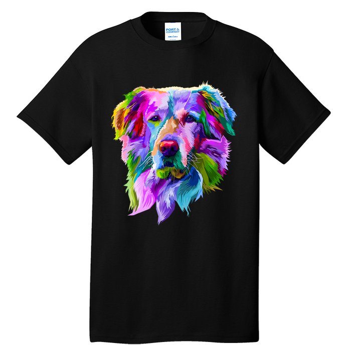 Golden Retriever Pop Art Portrait For Dog Owners Tall T-Shirt