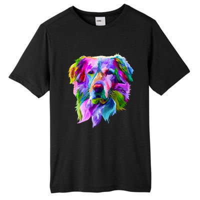 Golden Retriever Pop Art Portrait For Dog Owners Tall Fusion ChromaSoft Performance T-Shirt