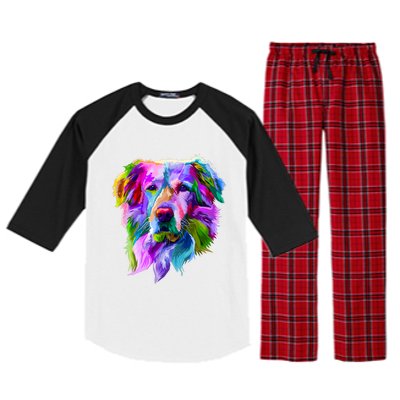 Golden Retriever Pop Art Portrait For Dog Owners Raglan Sleeve Pajama Set