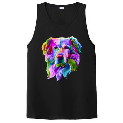 Golden Retriever Pop Art Portrait For Dog Owners PosiCharge Competitor Tank