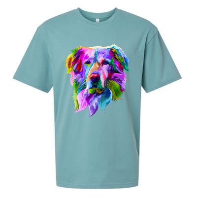 Golden Retriever Pop Art Portrait For Dog Owners Sueded Cloud Jersey T-Shirt