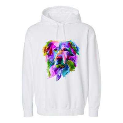 Golden Retriever Pop Art Portrait For Dog Owners Garment-Dyed Fleece Hoodie