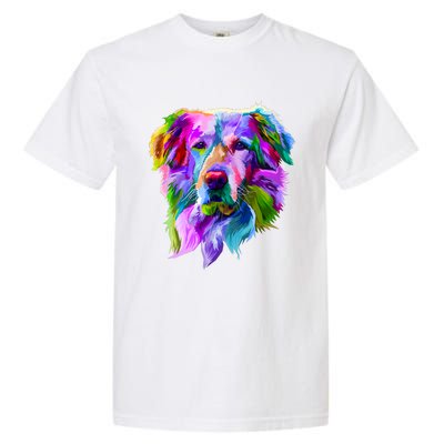 Golden Retriever Pop Art Portrait For Dog Owners Garment-Dyed Heavyweight T-Shirt