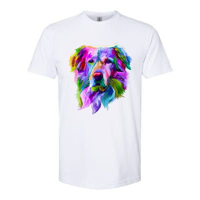 Golden Retriever Pop Art Portrait For Dog Owners Softstyle CVC T-Shirt