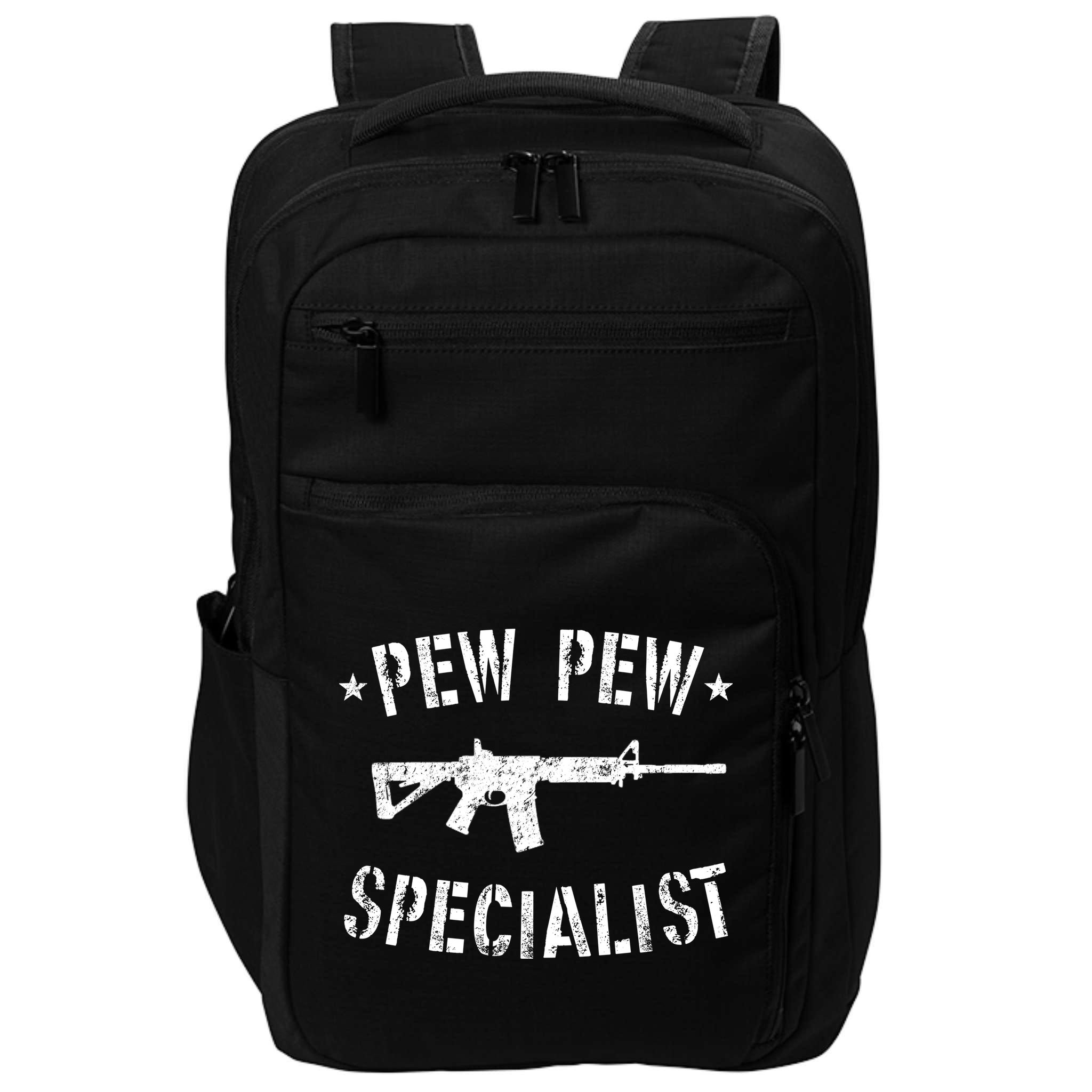 Gun Rifle Pew Pew Specialist Impact Tech Backpack