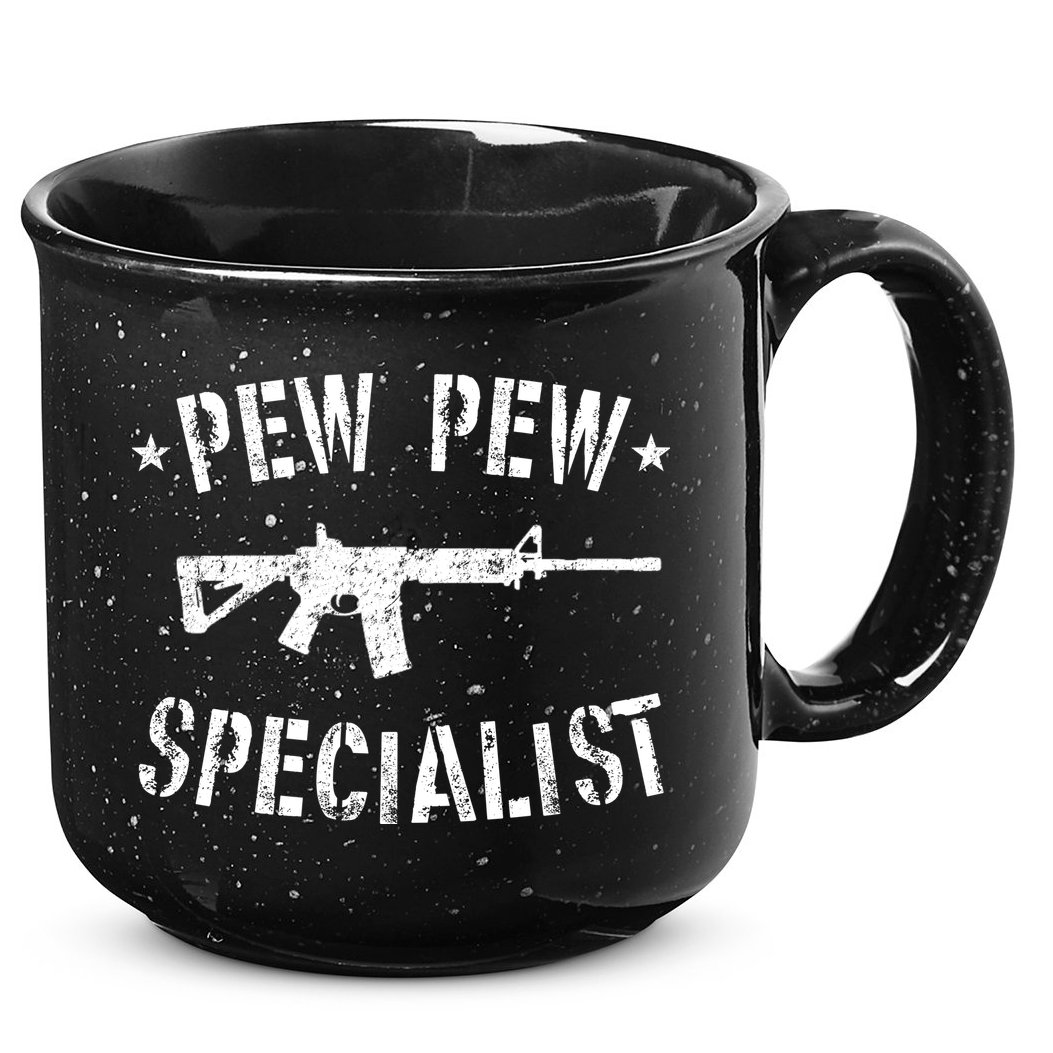 Gun Rifle Pew Pew Specialist 15oz Campfire Ceramic Mug