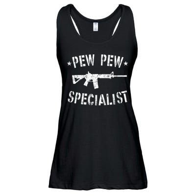 Gun Rifle Pew Pew Specialist Ladies Essential Flowy Tank