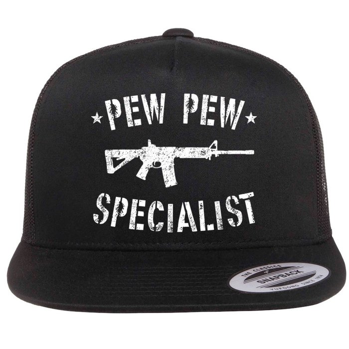 Gun Rifle Pew Pew Specialist Flatbill Hat