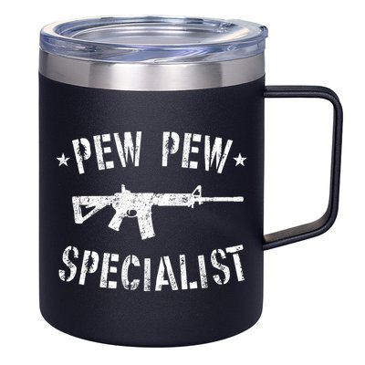 Gun Rifle Pew Pew Specialist 12oz Stainless Steel Coffee Mug