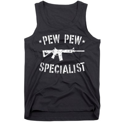 Gun Rifle Pew Pew Specialist Tank Top